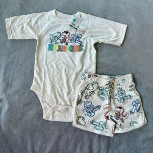 Garanimals Dinosaur Baby Bodysuit and Shorts